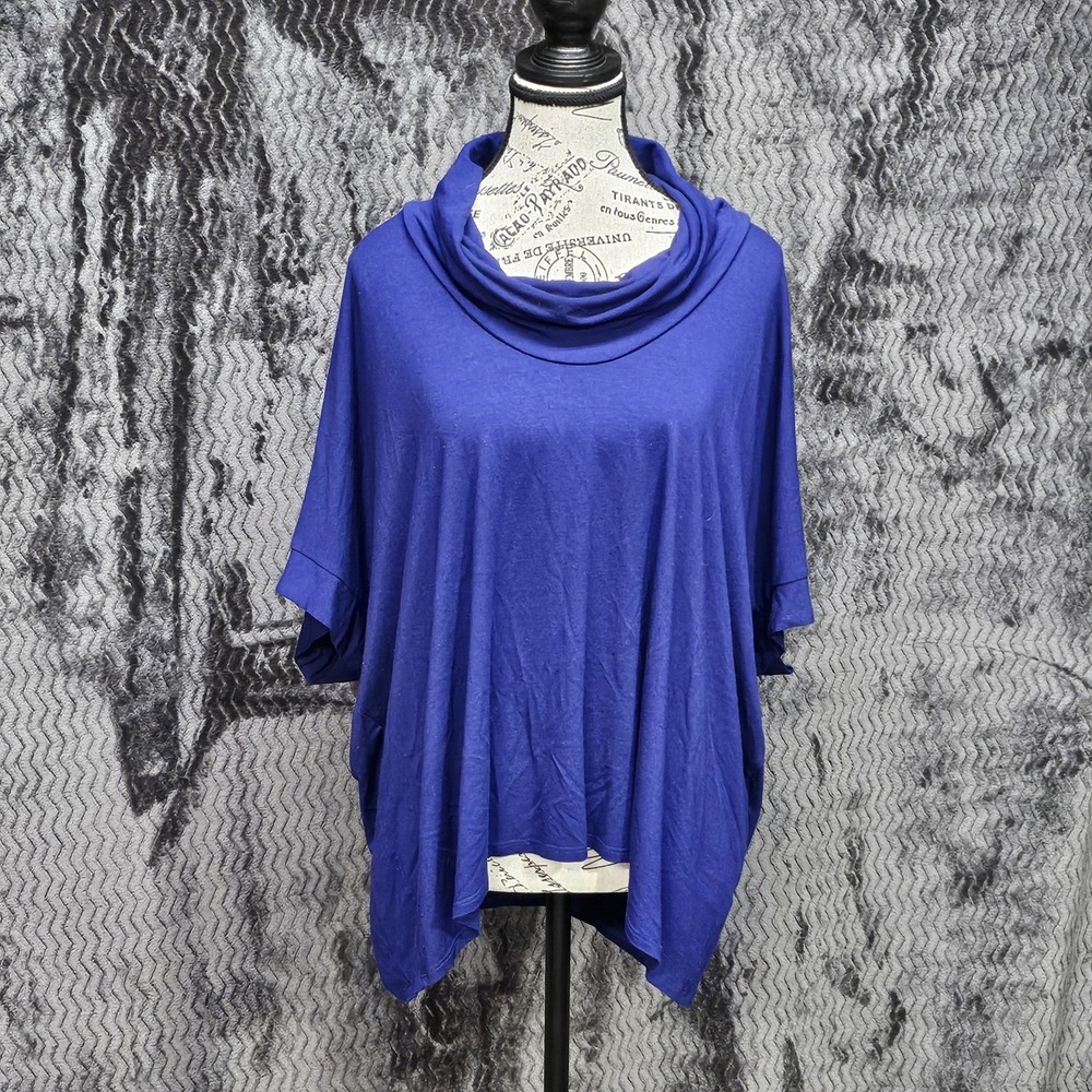 Eileen Fisher‎ Cowl Neck Dolman Sleeve Top Women S Purple Drapey Minimalist Luxe